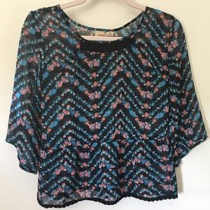 💲 Mudd girls floral sheer top size 12
